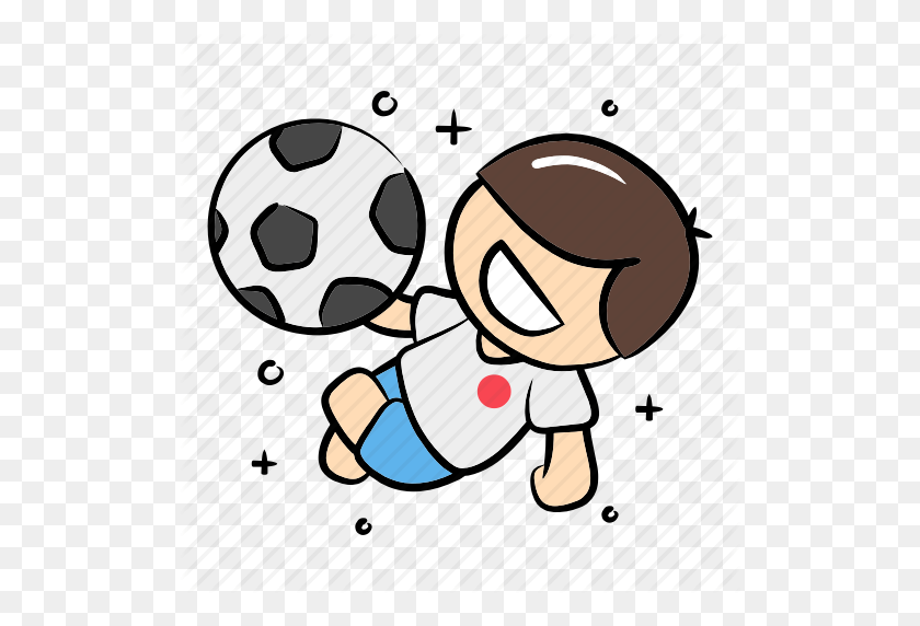 512x512 Football, Jump, Kick Ball, Overhead Kick, Player, Soccer, Sport Icon - Kickball PNG