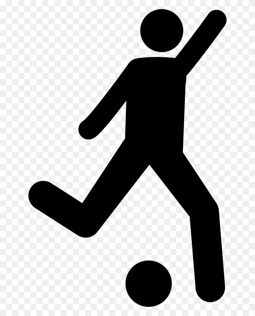 654x980 Football Player Attempting To Kick Ball Png Icon Free Download - Football Icon PNG