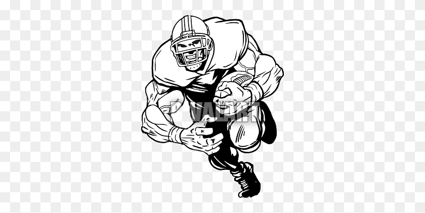 282x361 Football Player Clipart Black And White Free - Wrestling Clipart Black And White