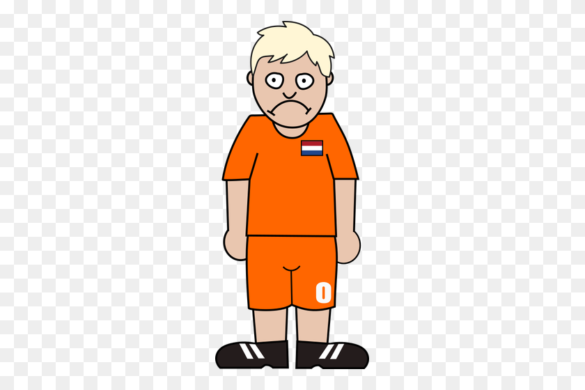 221x500 Football Player From Netherlands - Netherlands Clipart