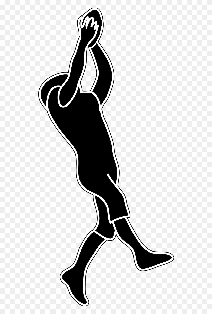544x1181 Football Player Running Without The Ball - Super Bowl Trophy Clipart
