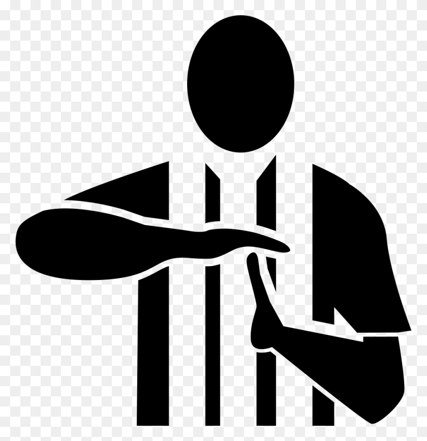 946x980 Football Referee With Hand Gestures Png Icon Free Download - Referee PNG