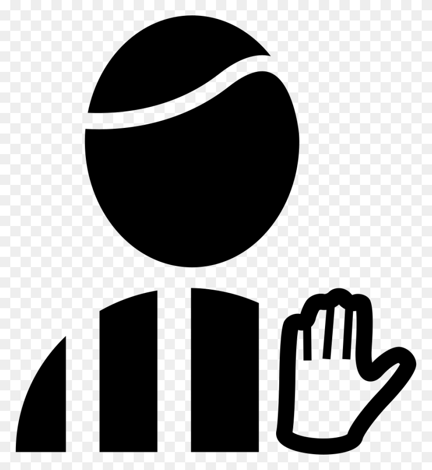 894x980 Football Referee With Hand Signal Png Icon Free Download - Referee PNG