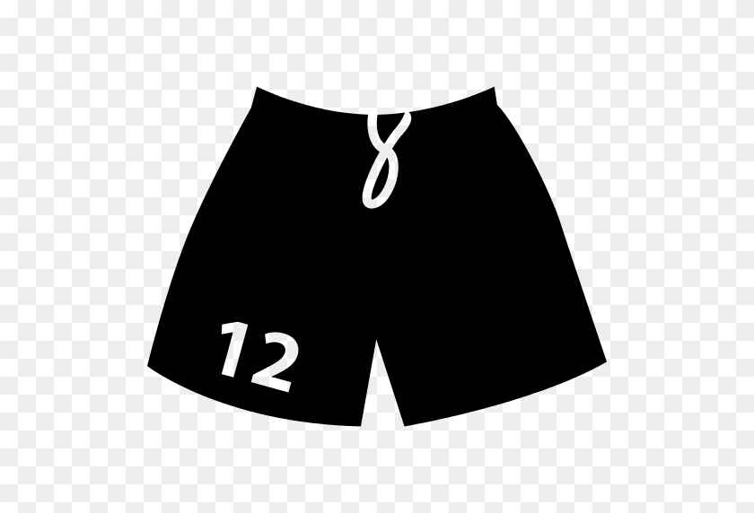 512x512 Pantalones Cortos De Fútbol Con El Icono De Número Png - Pantalones Cortos Png