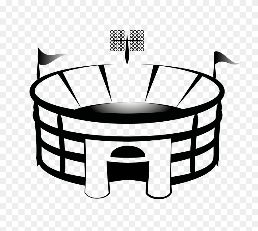 2400x2131 Football Stadium With People Clipart Collection - People Clipart Black And White