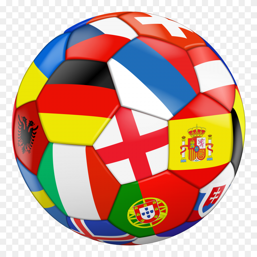 6000x6000 Football With Flags Transparent Png Clip Art Gallery - Football PNG Clipart