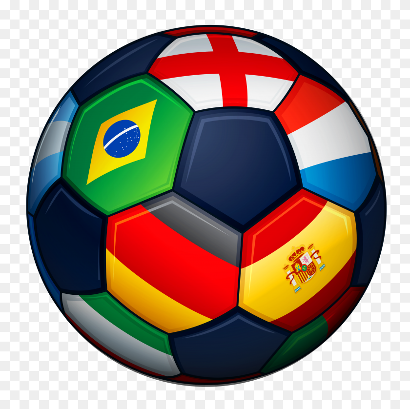 4144x4136 Football With Flags Transparent Png Clipart Gallery - PNG Football