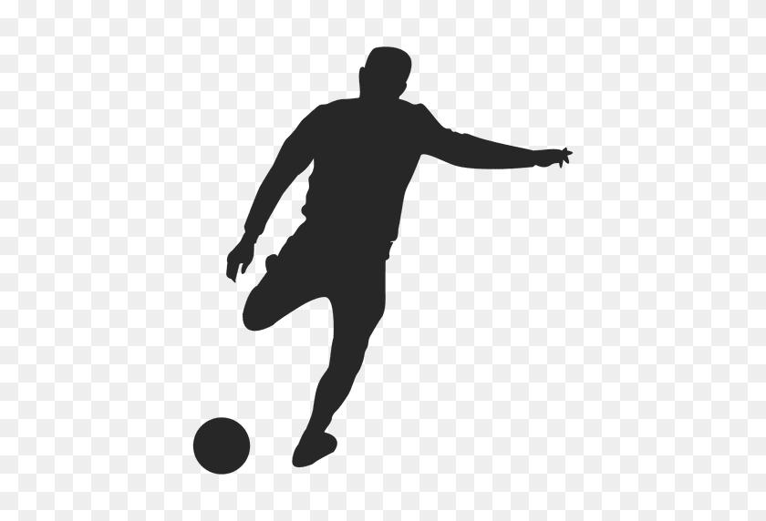 512x512 Footballer Kicking Ball - Football Player PNG