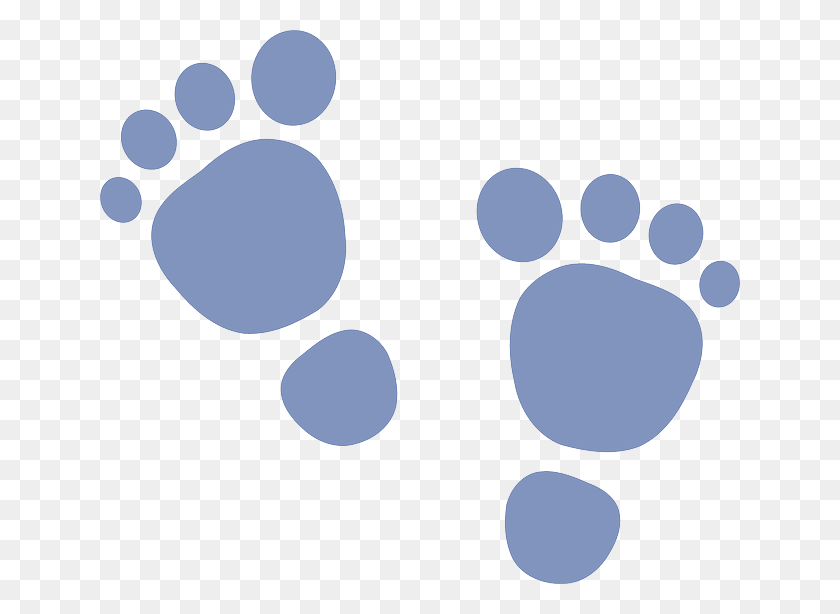 Footprint, Baby, Blue, Boy, Feet, St Birth, Newborn - Birth Clipart