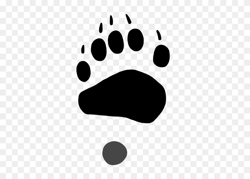 540x540 Footprint Clipart Black Bear - Footprint Clipart Black And White