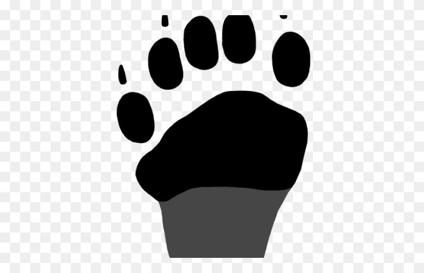 640x480 Footprint Clipart Black Bear - Footprints Clipart Black And White
