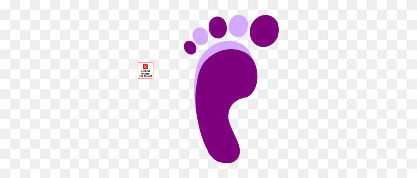 285x299 Huella Clipart Púrpura - Pink Baby Feet Clipart