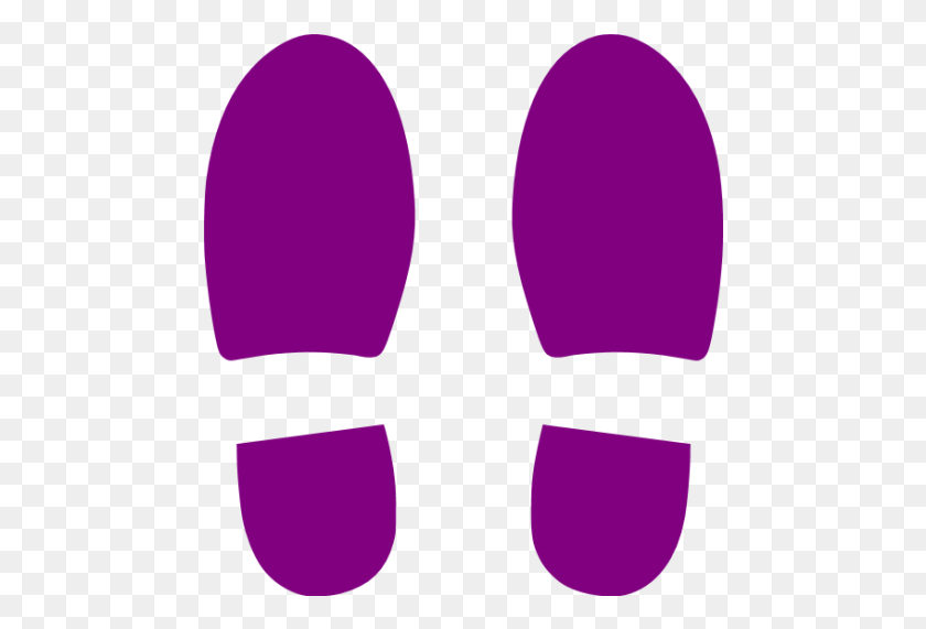 472x511 Footprint Clipart Purple - Footprint PNG
