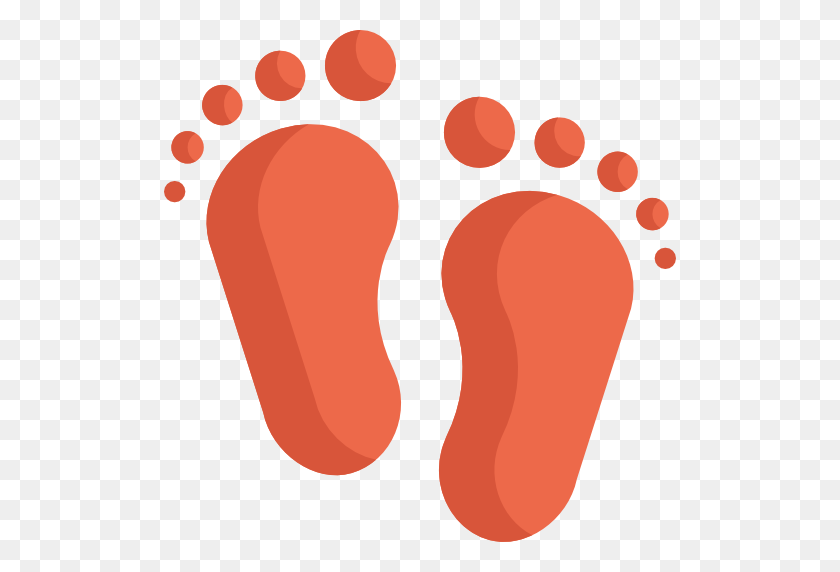 512x512 Footprint Infant Clip Art - Baby Footprints Clipart