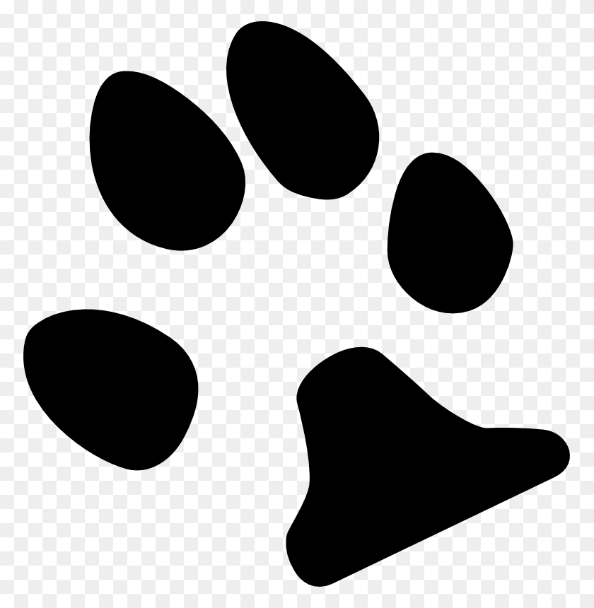 773x800 Footprint Picture - Handprint Clipart Black And White