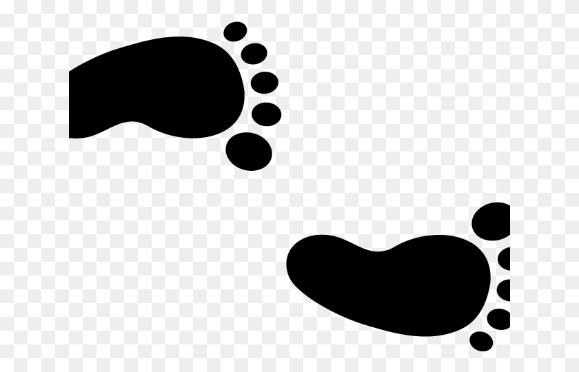 640x480 Footprints Clipart - Footprints Clipart Black And White