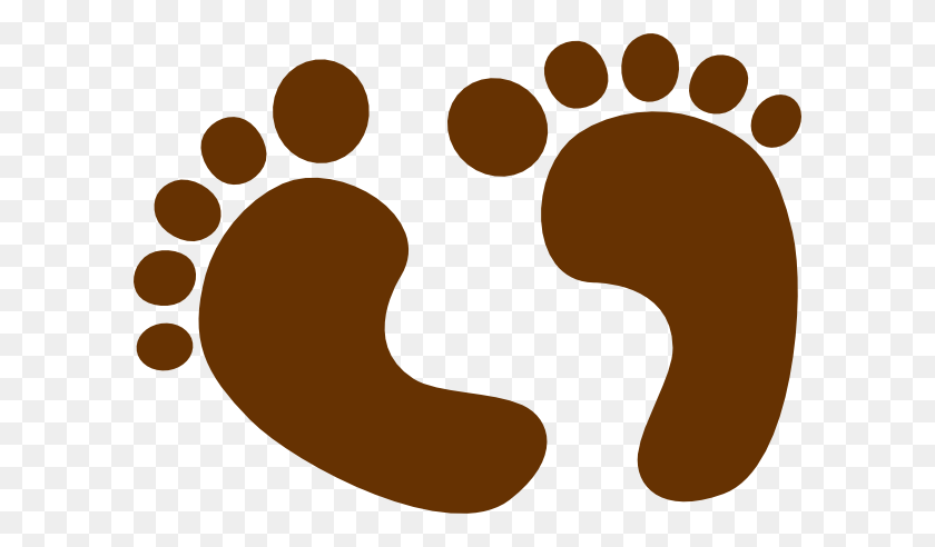 600x432 Footprints Clipart Brown - Bigfoot Footprint Clipart