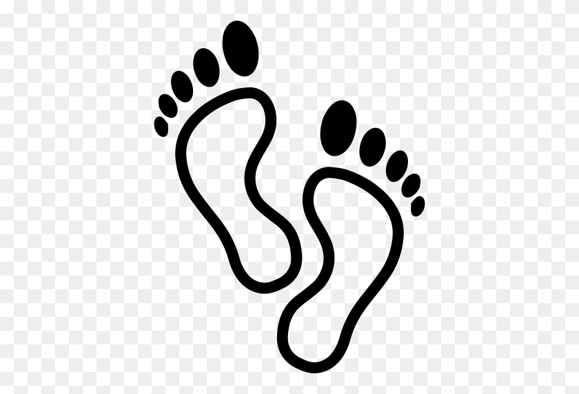 512x512 Footprints Png Icon - Footprint Outline Clipart