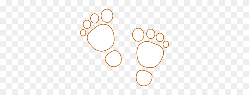 300x261 Footprints Png Images, Icon, Cliparts - Footprints In The Sand Clipart
