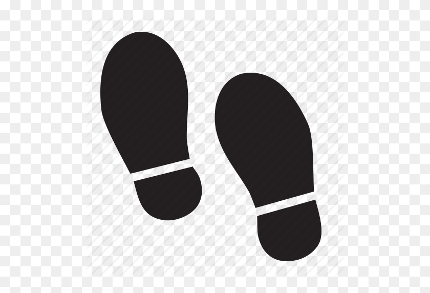 512x512 Footst Path, Pedestrian, Prints, Shoes, St Walk Icon - Footsteps PNG