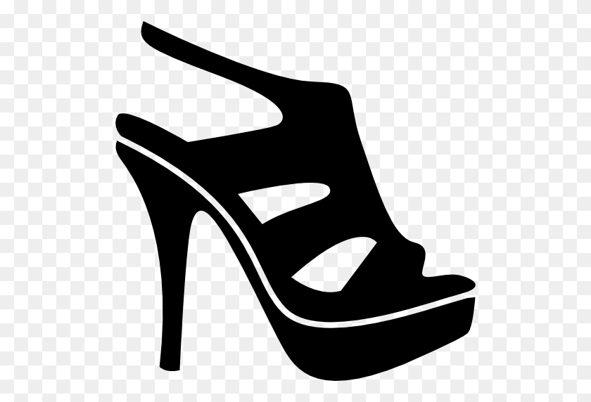 512x512 Обувь, Мода, Femenine, Сапоги, Значок Одежды - Тапочки Клипарт Черный И Белый