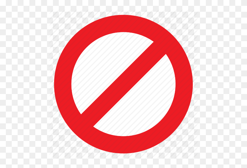 512x512 Forbidden, Not Allowed, Prohibited, Restricted, Sign, Signal - Not Allowed PNG