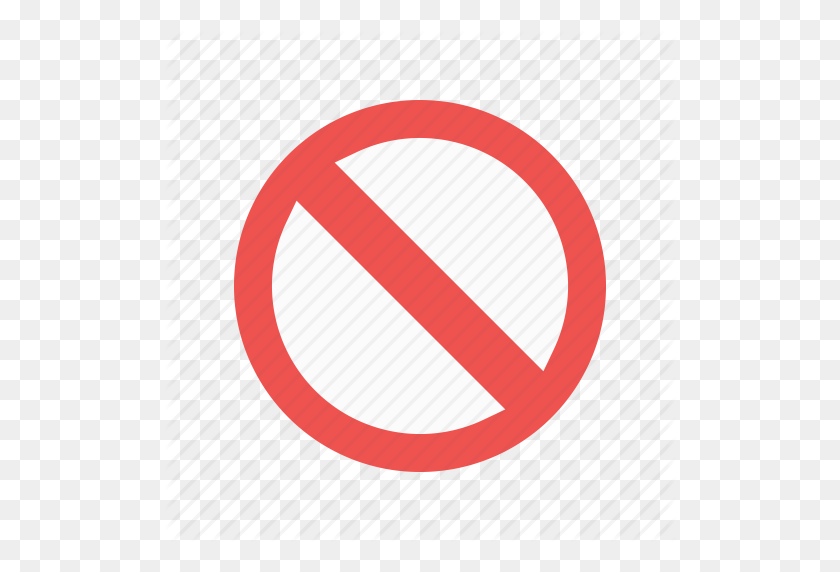512x512 Forbidden, Prohibited, Sign, Stop Icon - Prohibited Sign PNG