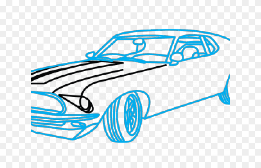 640x480 Ford Clipart Blue Mustang - Ford Clipart