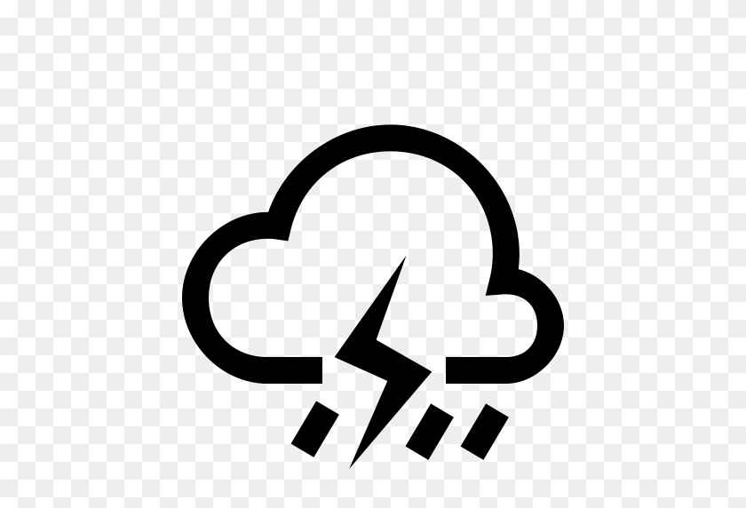 512x512 Forecast, Heavy Rain, Rainy, Thunder, Weather Icon - Rain PNG
