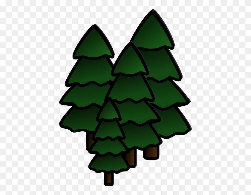 444x593 Forest Clipart Simple - Simple Tree Clipart