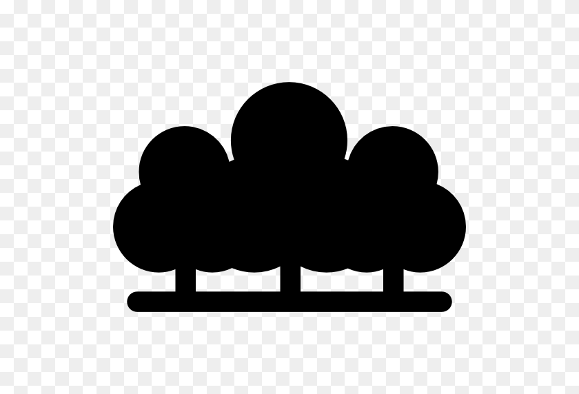 512x512 Forest Icon - Forest Silhouette PNG