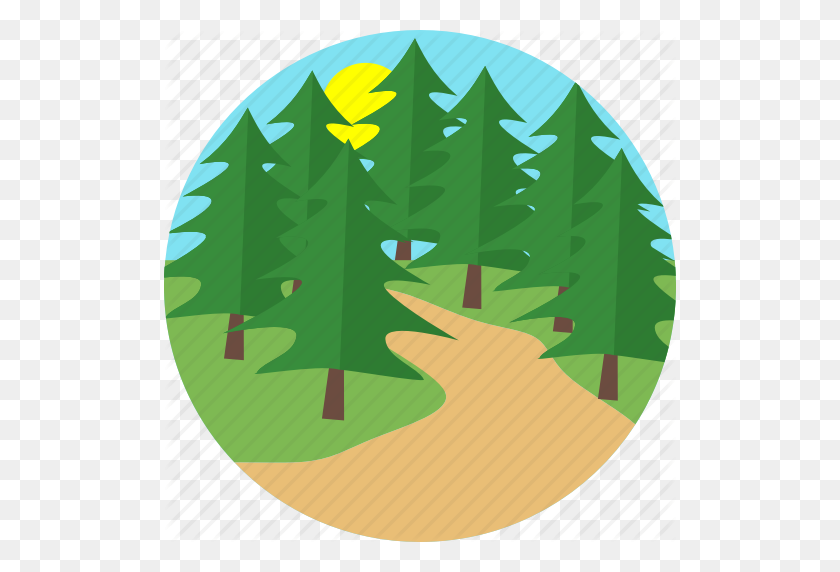 512x512 Forest, Mud Road, Road, Street, Sunset, Tree, Trees Icon - Mud PNG