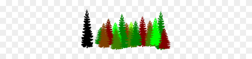 299x138 Forest Trees Clip Art - Forest Tree Clipart