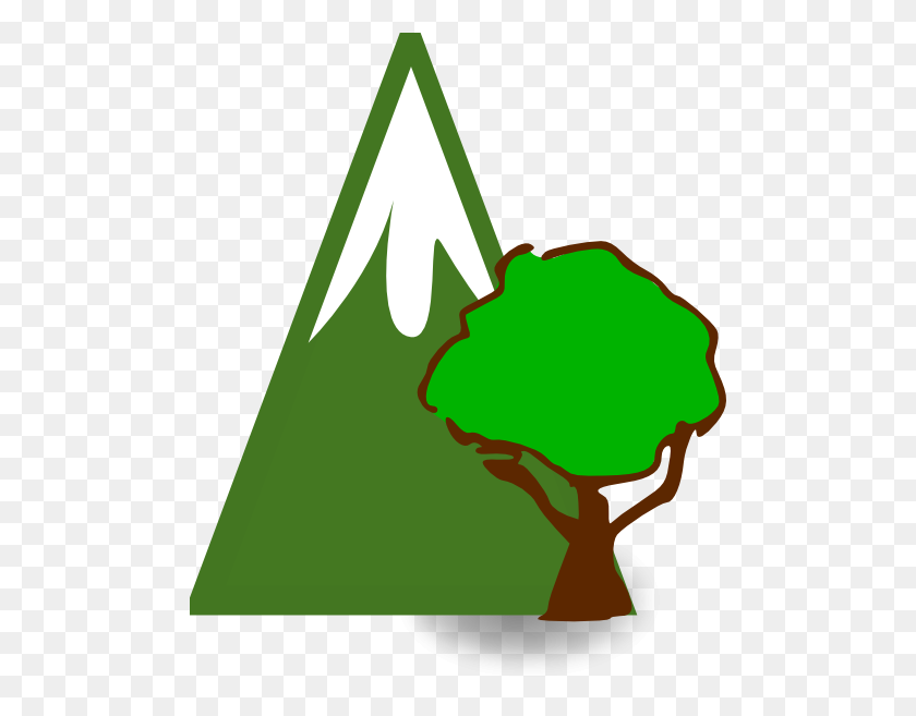 492x597 Forested Moutain Clip Art - Moutain PNG