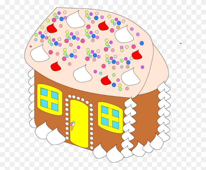 640x633 Forgetmenot Houses - Gingerbread House Clip Art