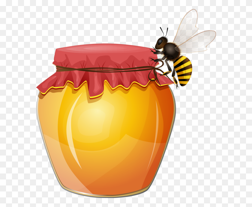 600x632 Forgetmenot Jars Bottles Of Honey - Honey Jar PNG