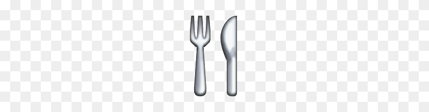 160x160 Fork And Knife Emoji On Apple Ios - Fork And Knife PNG