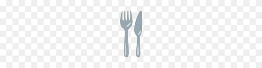 160x160 Tenedor Y Cuchillo Emoji En Emojione - Cuchillo Emoji Png