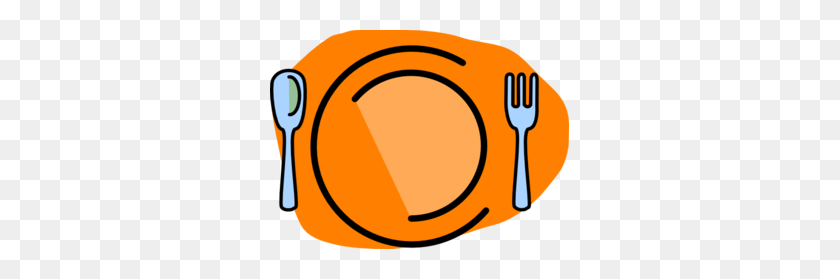 299x219 Fork And Spoon Png, Clip Art For Web - Plate Of Spaghetti Clipart