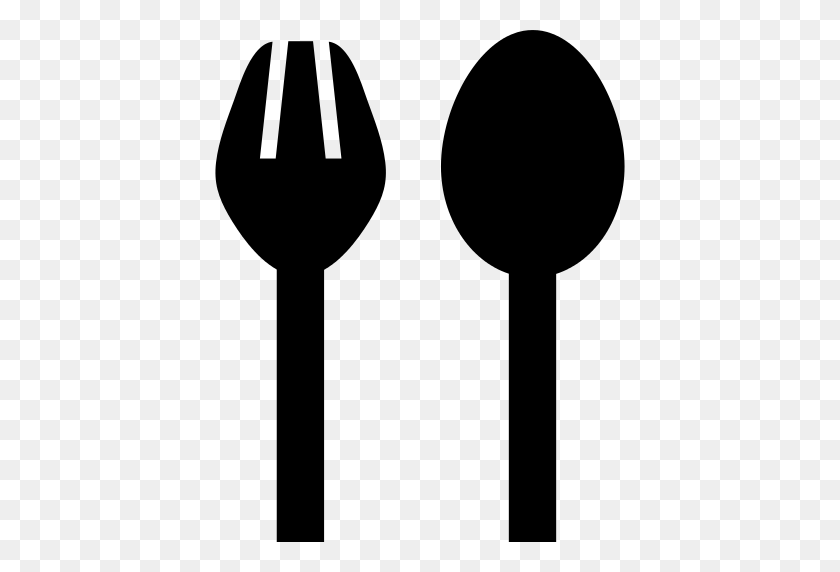 512x512 Fork And Spoon Silhouettes Of The Tools To Eat Png Icon - Eat PNG
