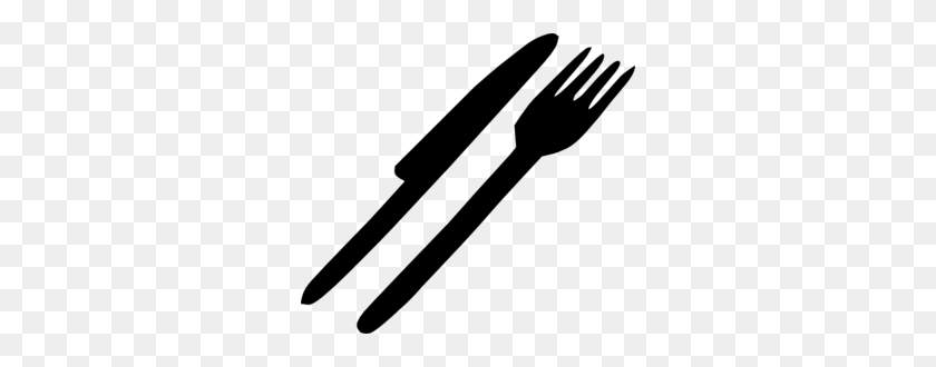 300x270 Fork Black And White Clipart - Silverware Clipart Black And White