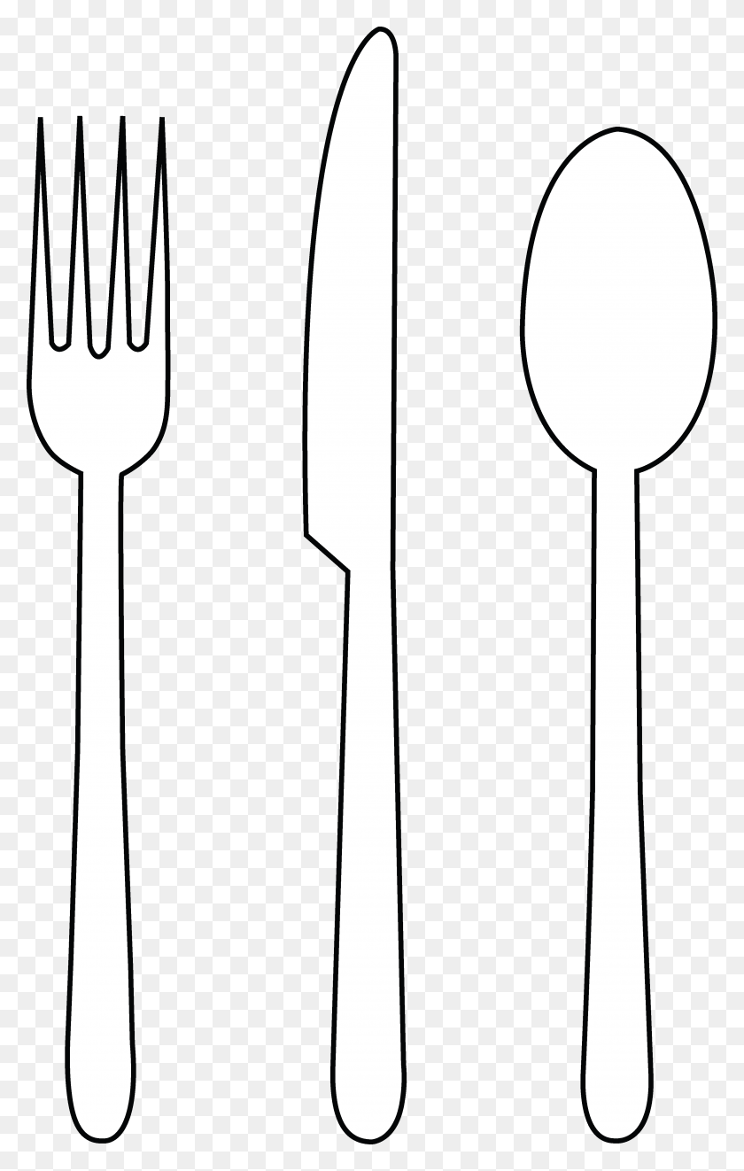 3457x5595 Fork Knife Silverware Clip Art Free Vector In Open Office Drawing - Office Clipart Black And White