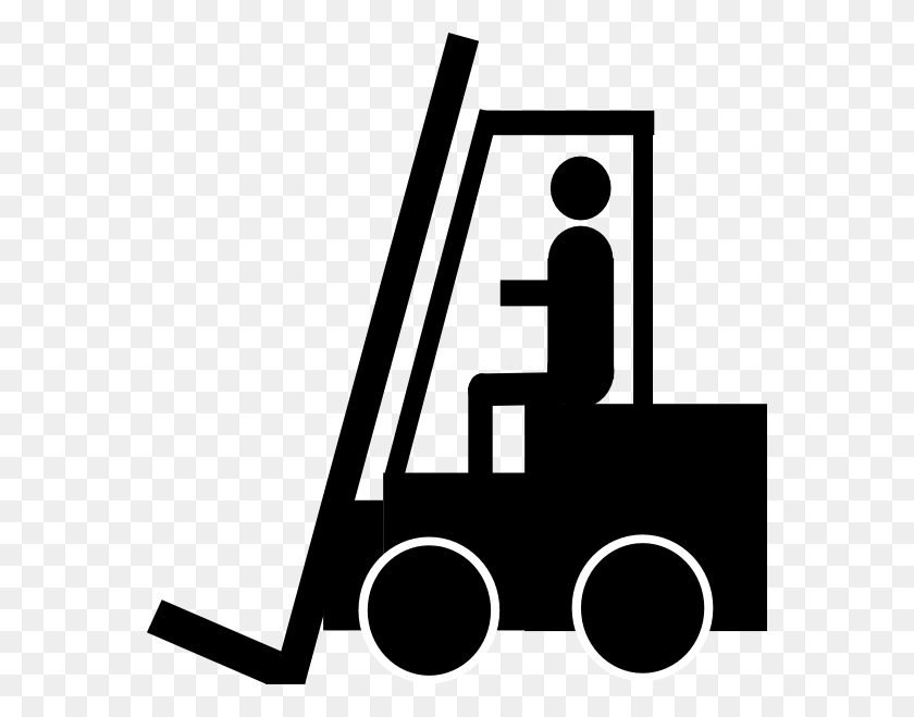 570x599 Forklift Clipart Clip Art Images - Construction Equipment Clipart Black And White