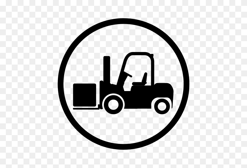 512x512 Forklift, Forklift, Lift Icon With Png And Vector Format For Free - Construction Equipment Clipart Black And White