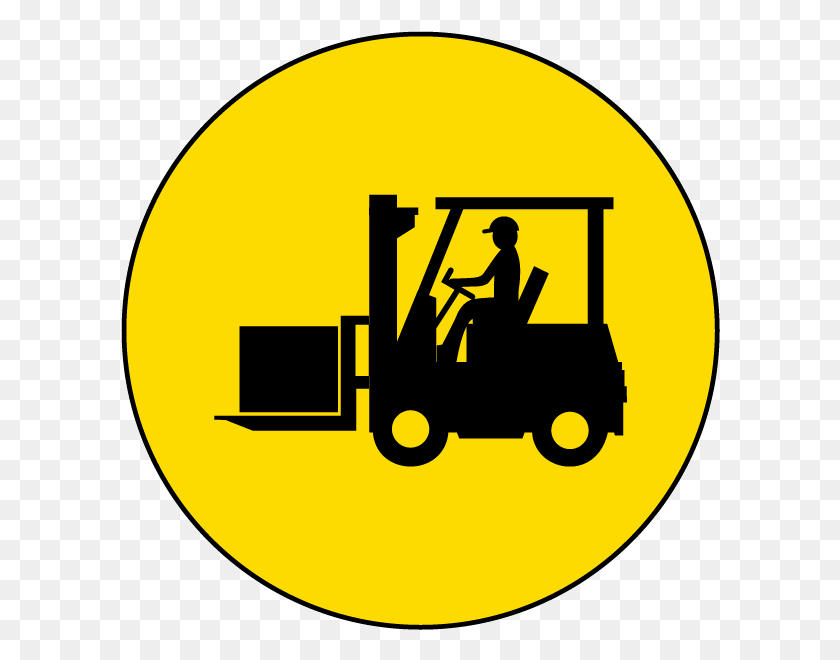600x600 Forklift Signs Clipart - Forklift Clip Art