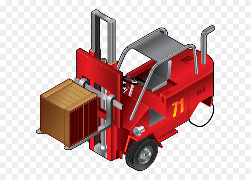 600x541 Forklift Truck Png, Clip Art For Web - Toy Truck Clipart