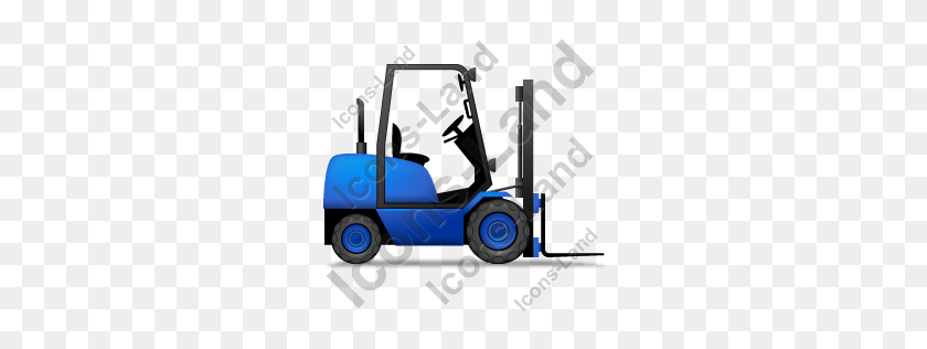 256x256 Forklift Truck Right Blue Icon, Pngico Icons - Forklift PNG
