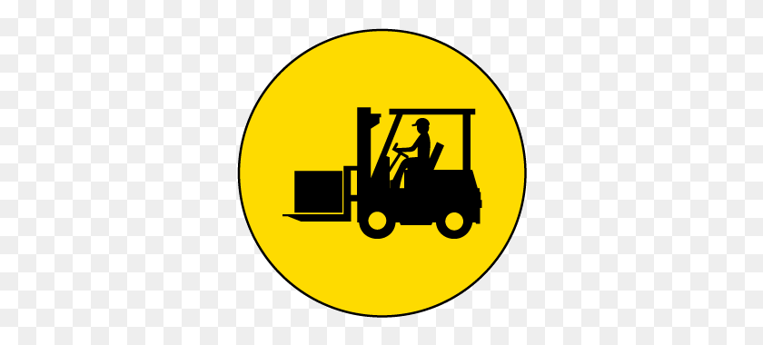 320x320 Forklift Warning Signs For Warehouse Safety Fast Shipping - Caution Tape PNG