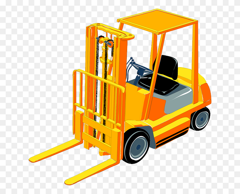 640x619 Forklifts Are A Very Powerful And Helpful Trucks It Is Used - Construction Truck Clipart