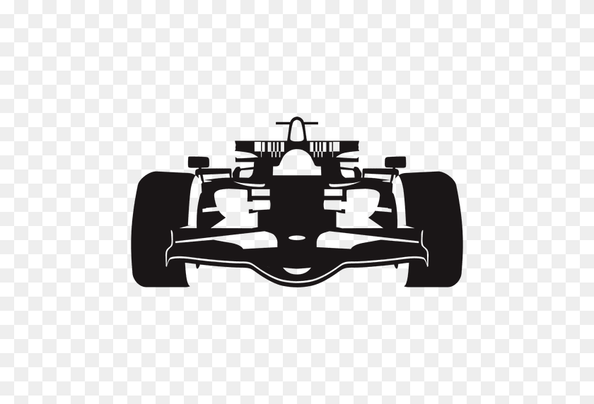 512x512 Formula One Racing Car Silhouette - Race Car PNG